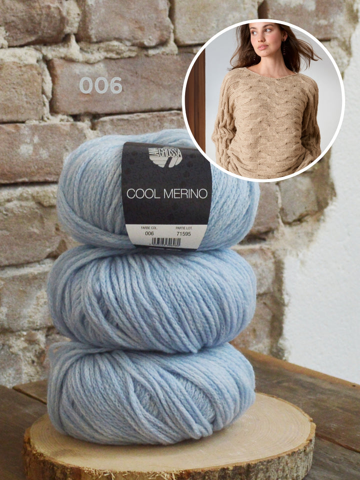 Breipakket Cool Merino trui met textuur
