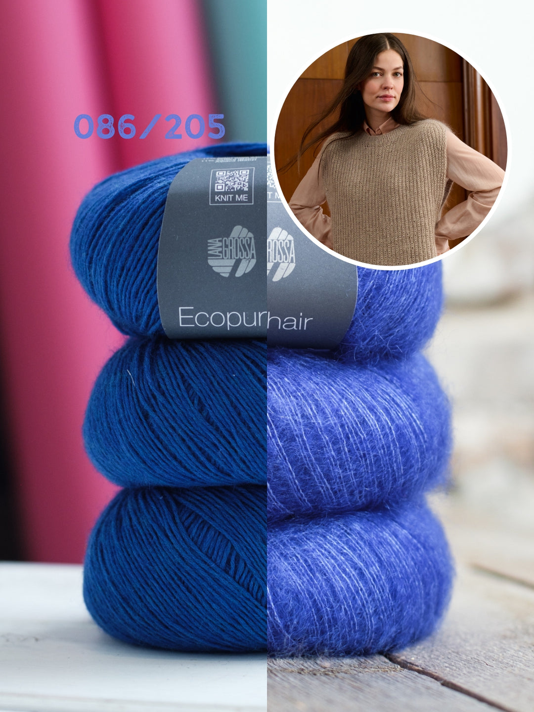 Breipakket Ecopuno Silkhair top-down spencer in patentsteek