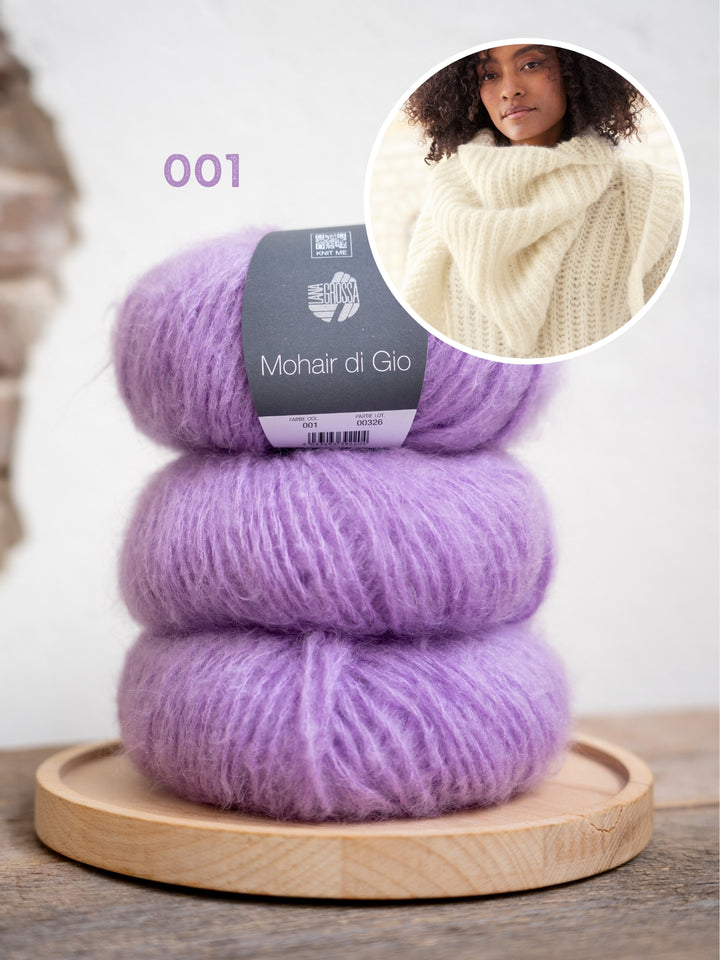 Breipakket Mohair Di Gio trui in patentsteek