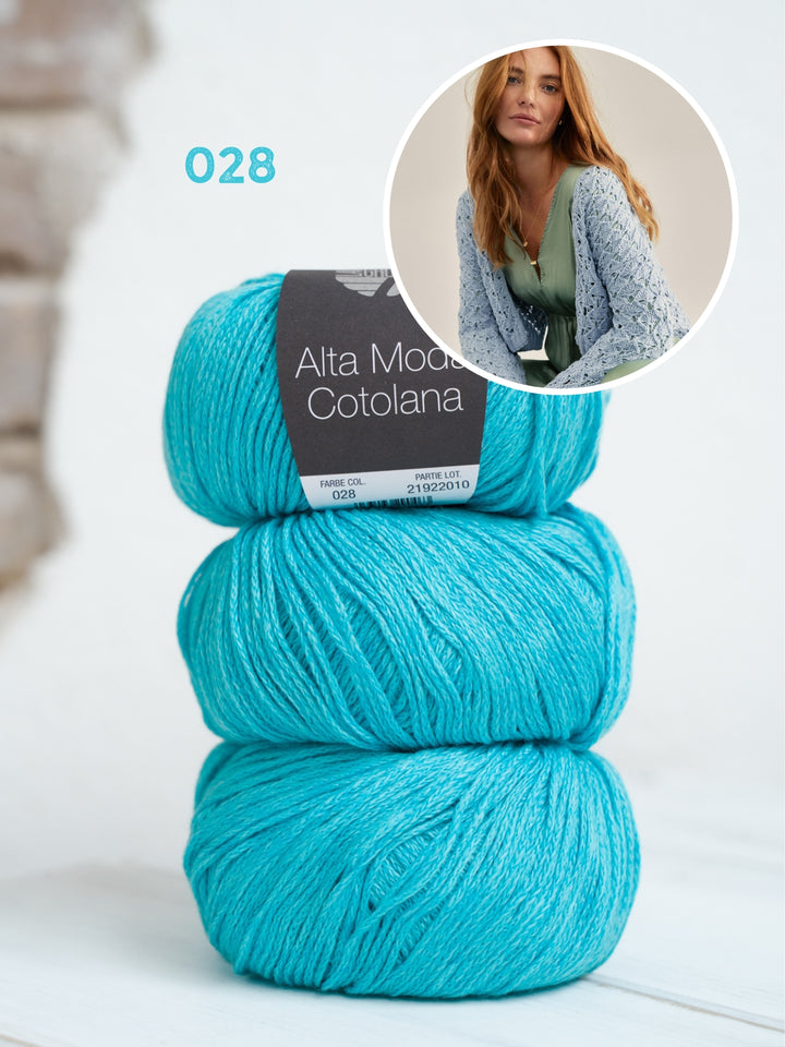 Breipakket Alta Moda Cotolana cardigan in ajourpatroon