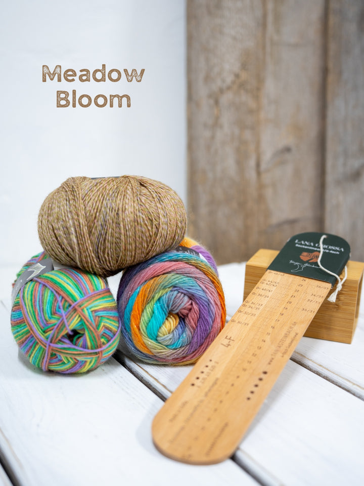 Sokkenwolproeverij met sokkenliniaal