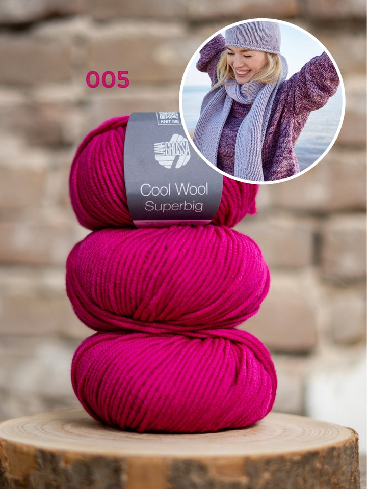 Breipakket Cool Wool Superbig sjaal & muts