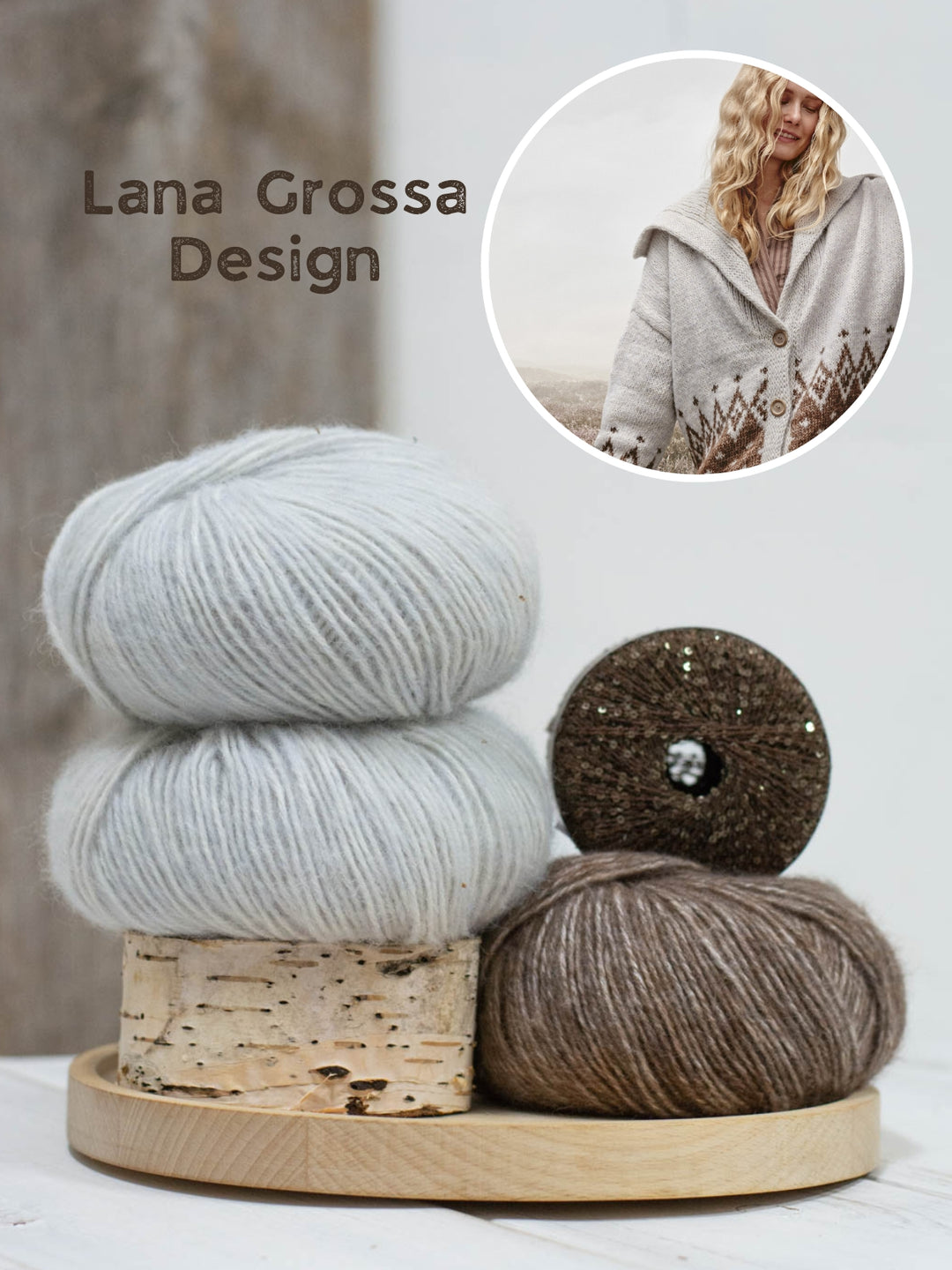 Breipakket Natural Alpaca Pelo Glamour raglanvest