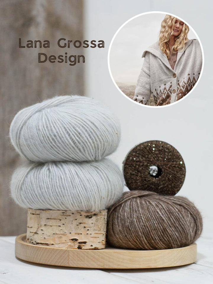 Breipakket Natural Alpaca Pelo Glamour raglanvest