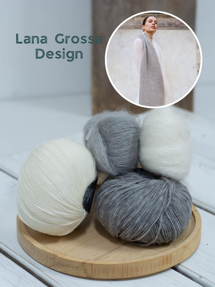 Breipakket Cashmere 16 Fine Setasuri colorblock sjaal