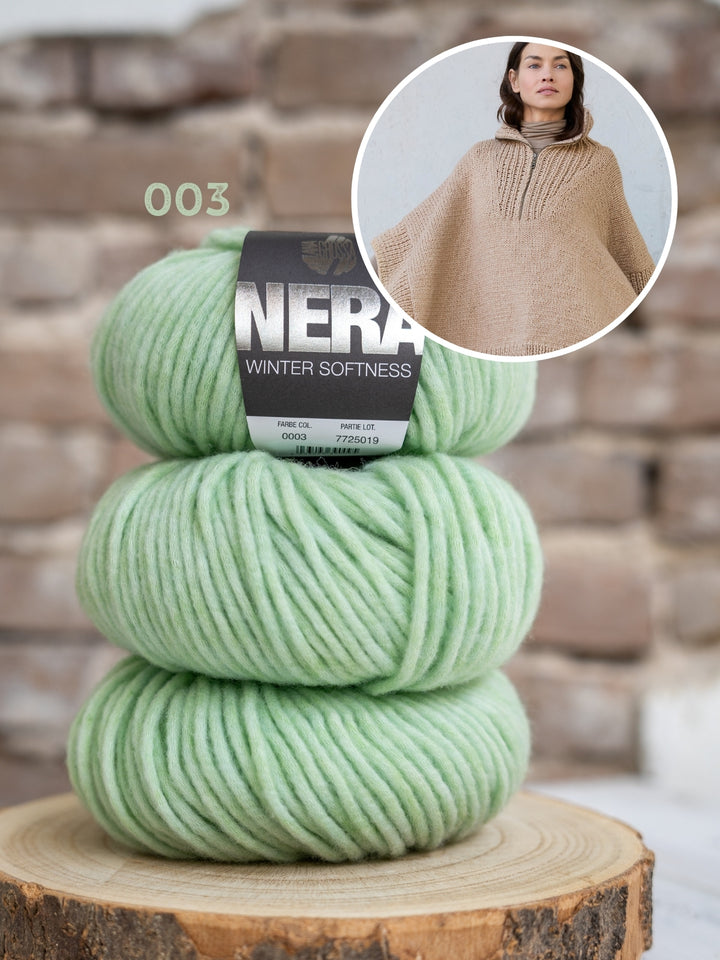 Breipakket Winter Softness poncho met rits