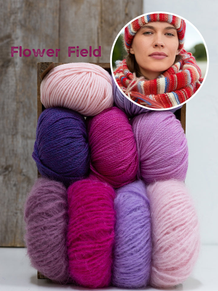 Breipakket Mohair Di Gio Cool Wool Superbig Cool Merino sjaal + muts