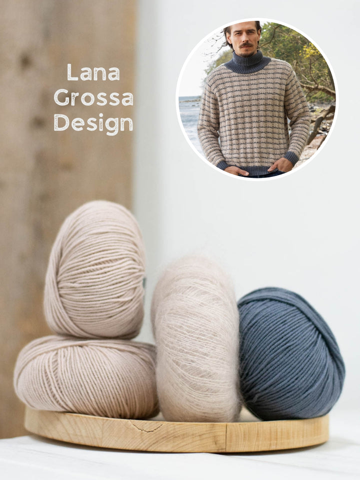 Breipakket Cool Wool Silkhair trui voor hem