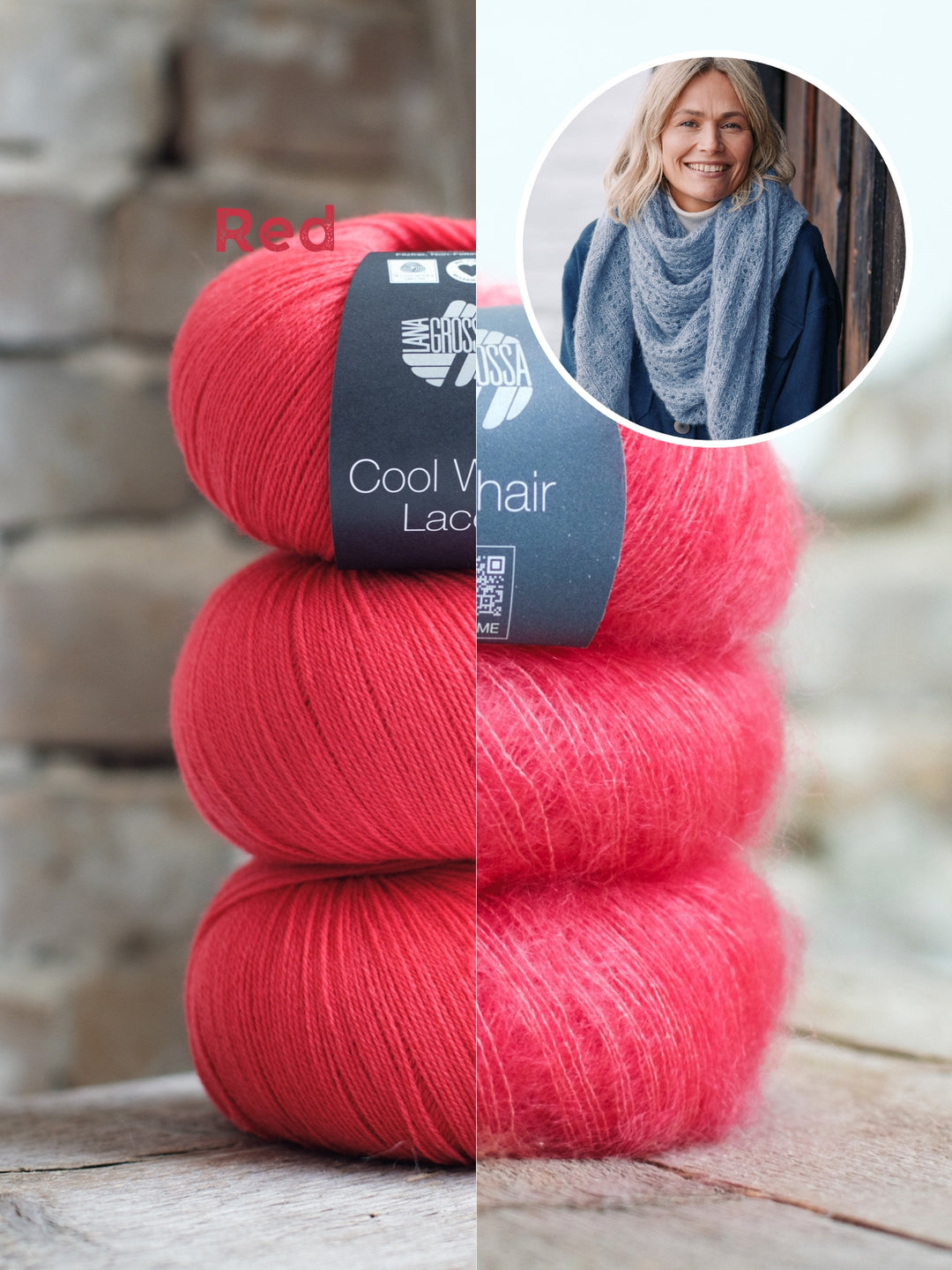 Breipakket Cool Wool Lace & Silkhair driehoekstola