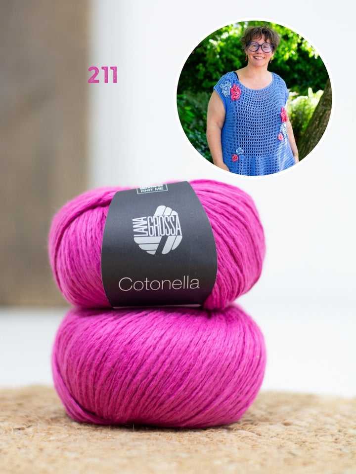 Haakpakket Cotonella jurk met bloemen
