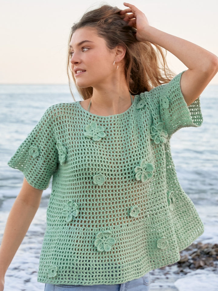 Haakpakket Cotonella shirt met bloemen