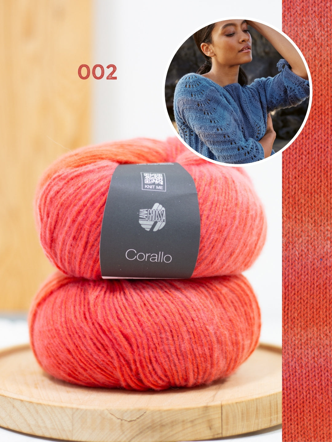 Breipakket Corallo dwarsgebreide trui
