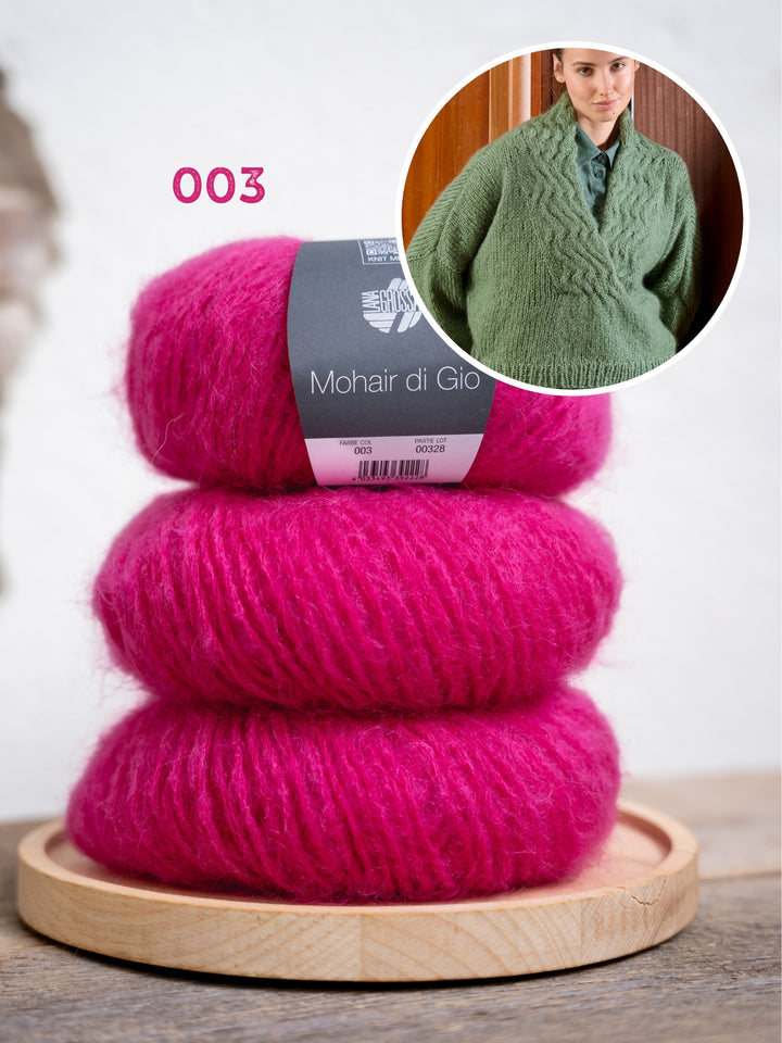 Breipakket Mohair Di Gio v-hals trui