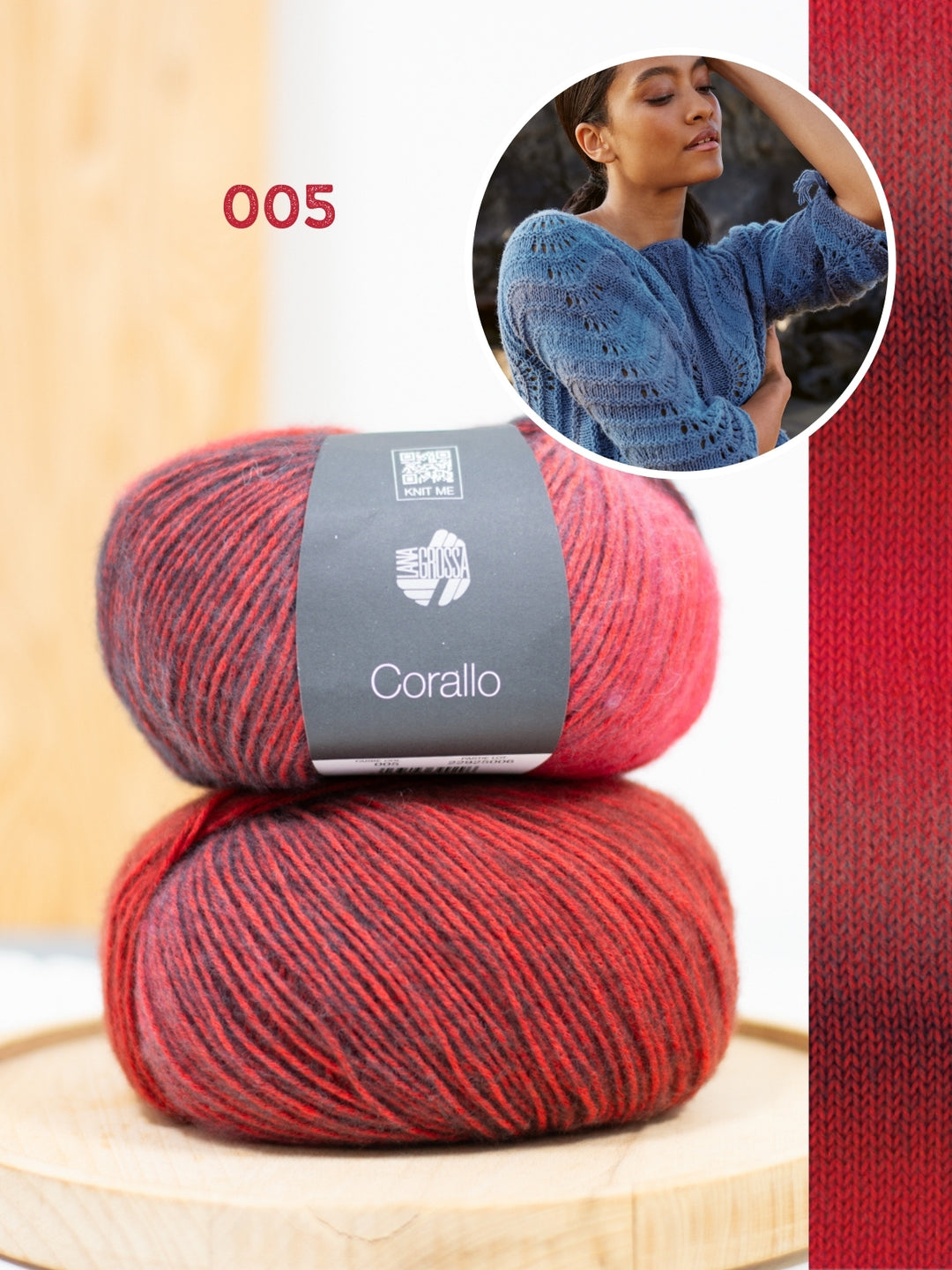 Breipakket Corallo dwarsgebreide trui