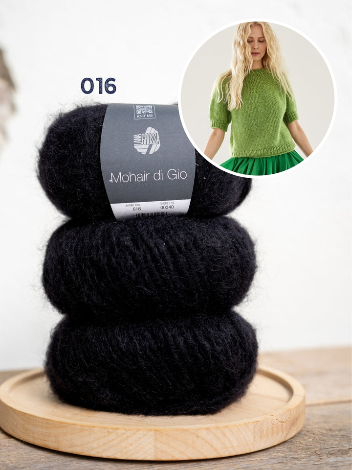 Breipakket Mohair Di Gio trui met korte mouwen - top-down
