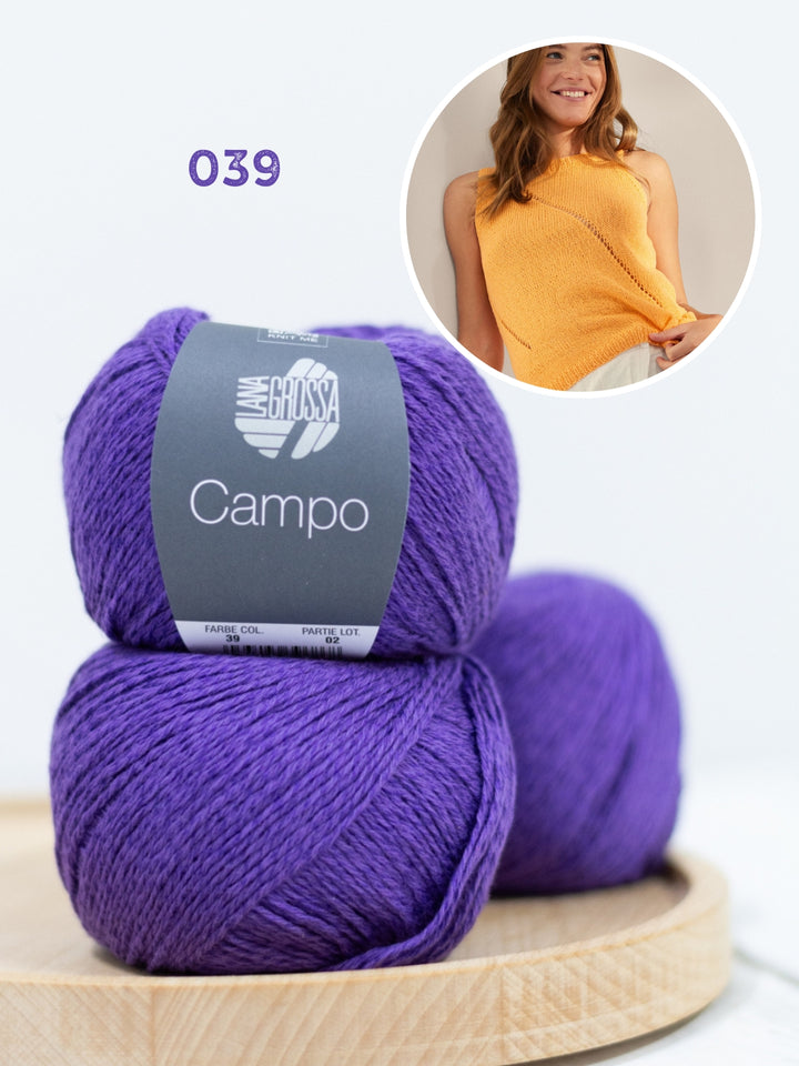Breipakket Campo top met ajourstrepen
