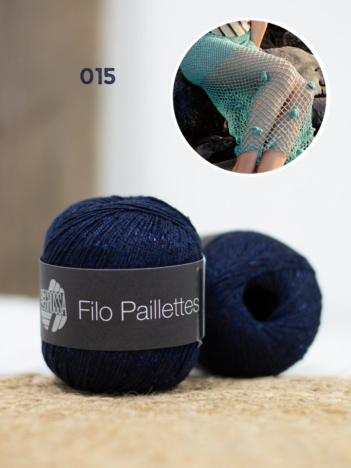Haakpakket Filo Paillettes rok met bloemen
