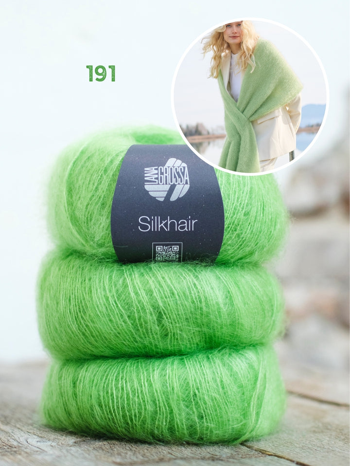 Breipakket Silkhair sjaal