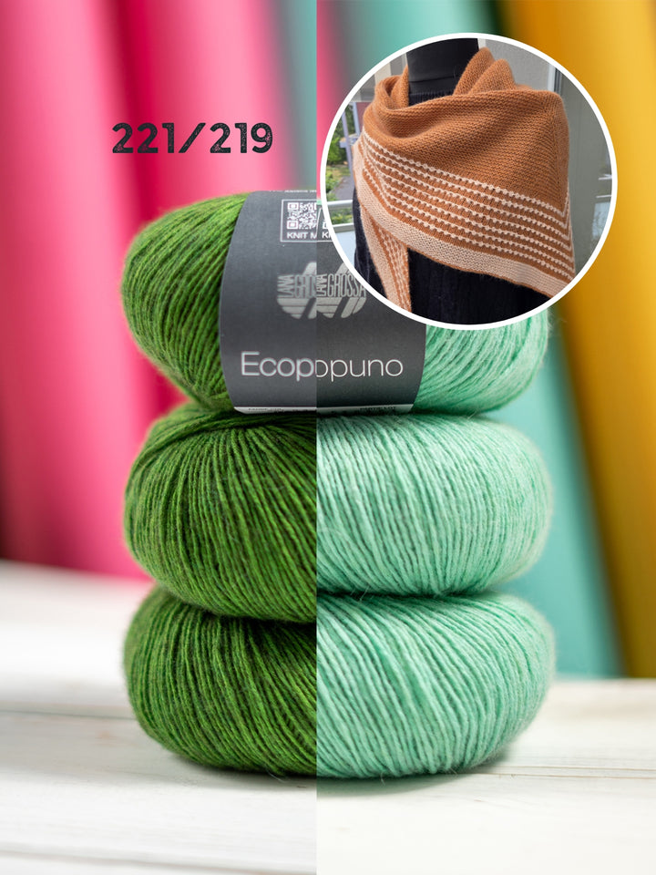 Breipakket Lizas Tuch Pearly Lines - Ecopuno