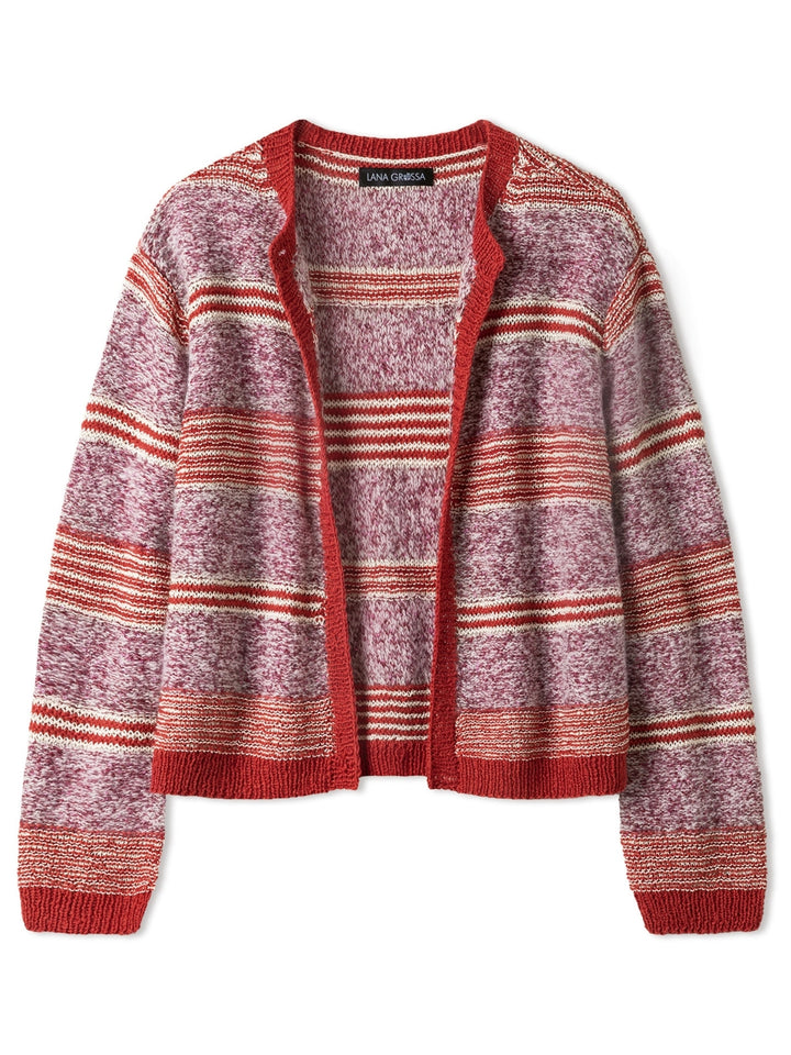 Breipakket strepen vest in garenmix