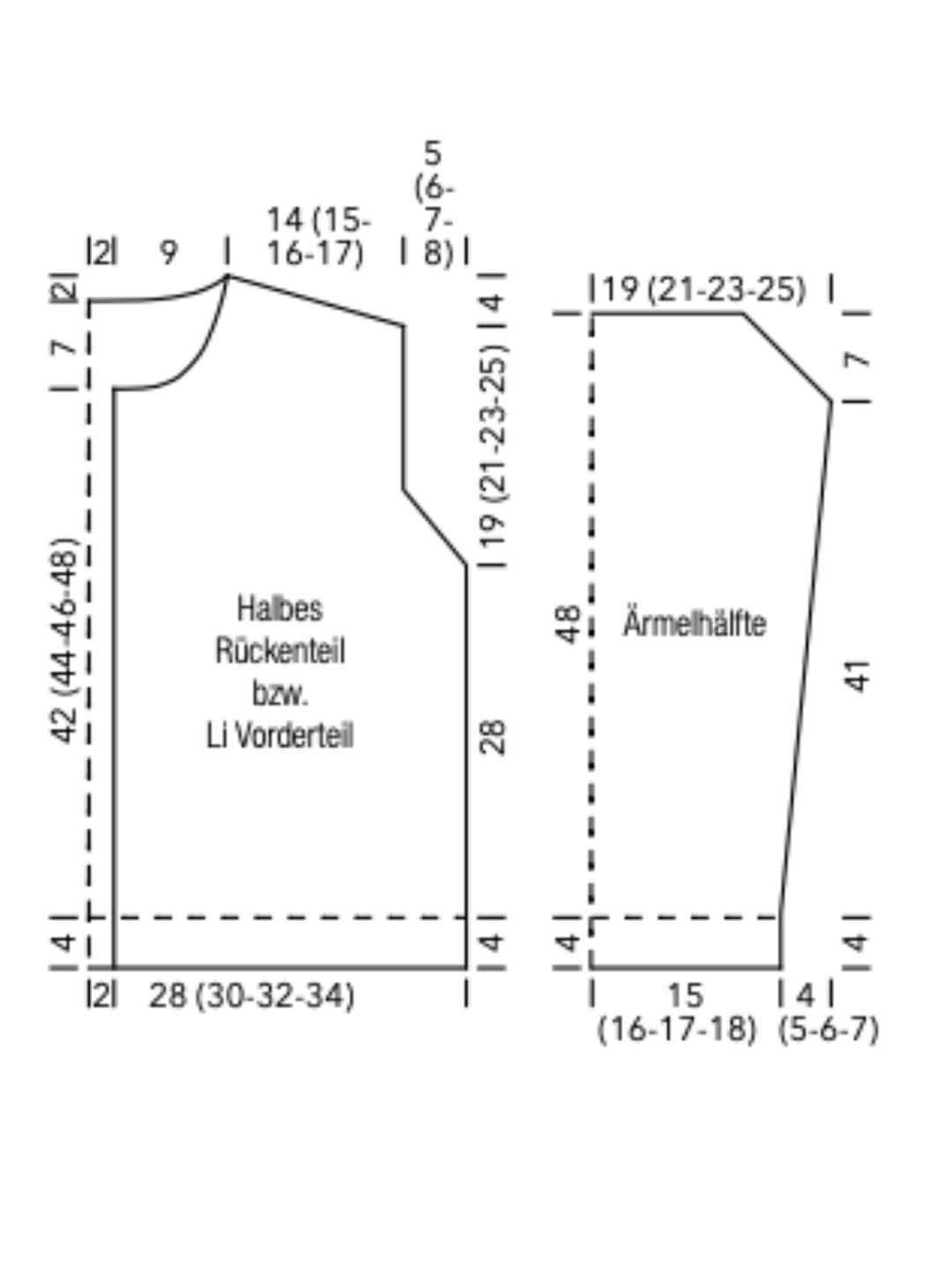 Breipakket strepen vest in garenmix