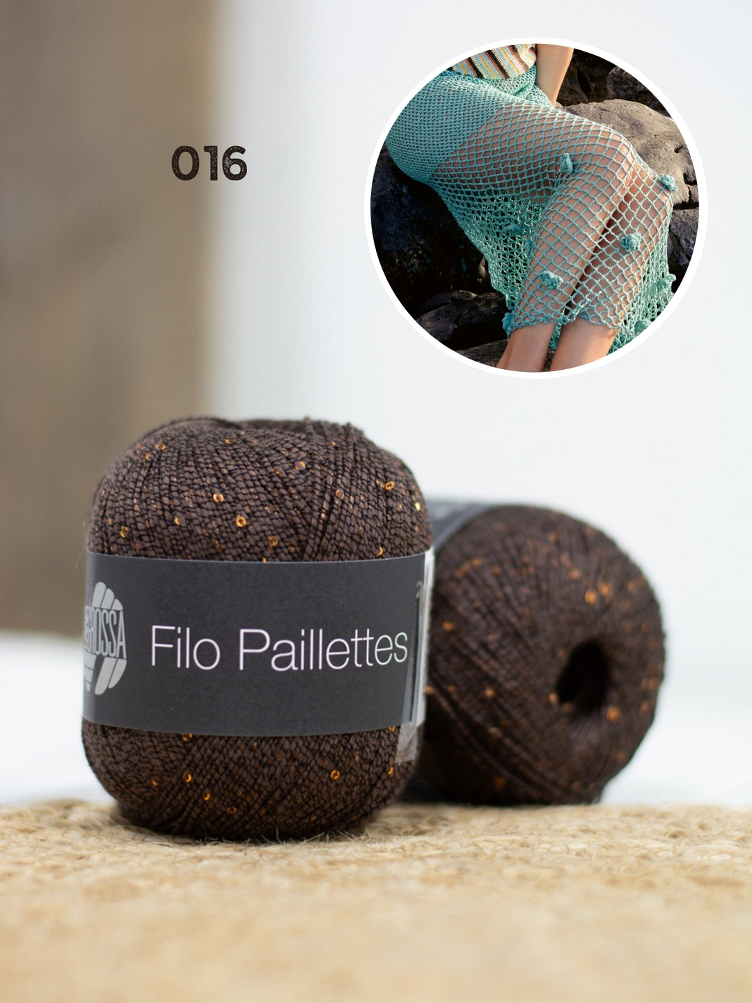 Haakpakket Filo Paillettes rok met bloemen
