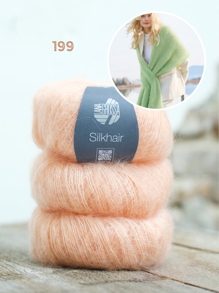 Breipakket Silkhair sjaal