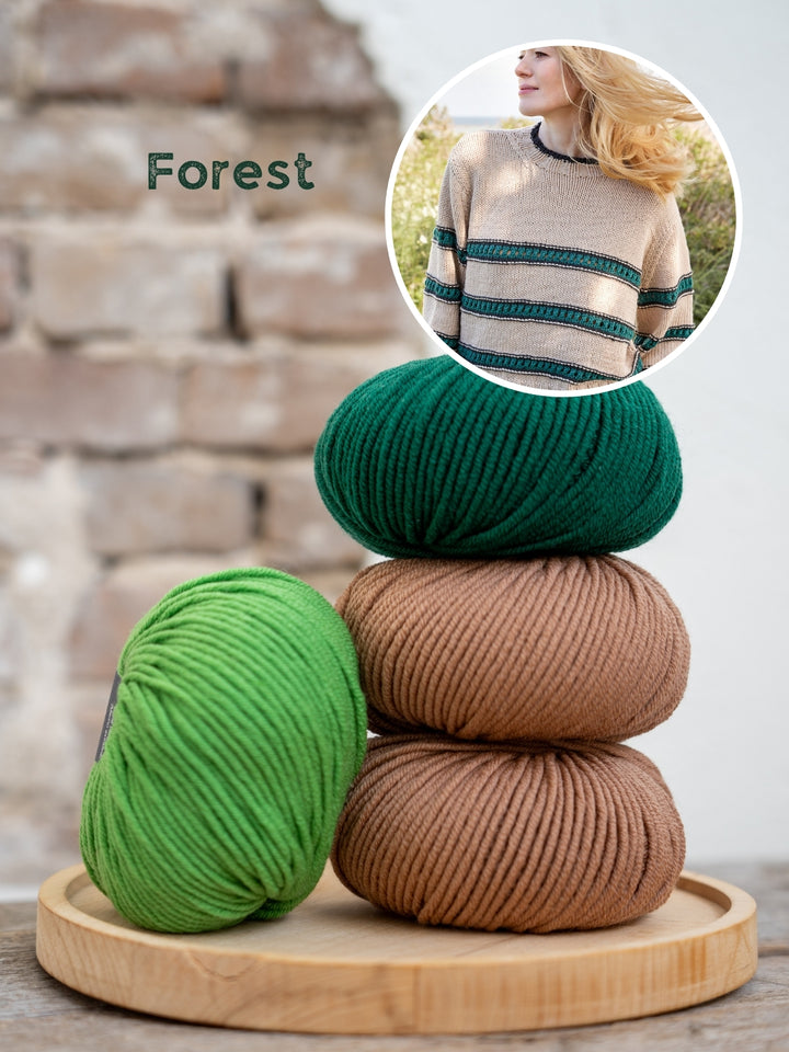 Breipakket Cool Wool Superbig Melange strepentrui