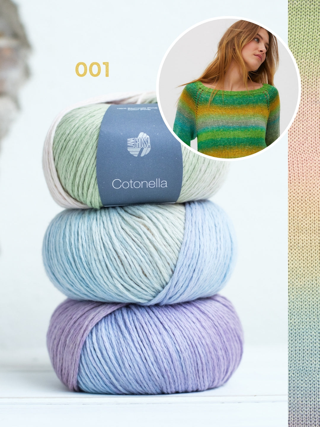 Breipakket Cotonella pullover - top-down