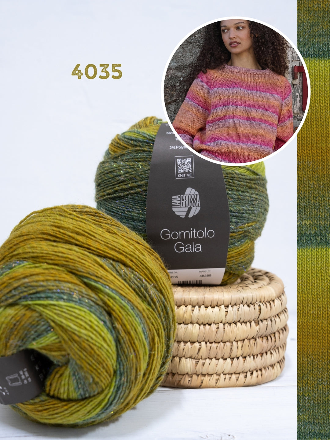 Breipakket Gomitolo Gala top-down raglantrui