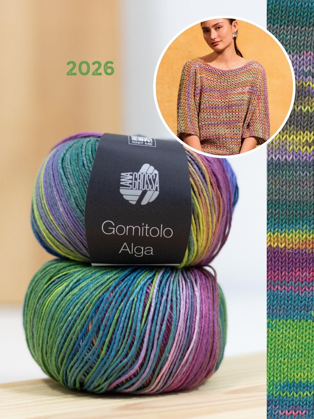 Breipakket Gomitolo Alga shirt in kantpatroon