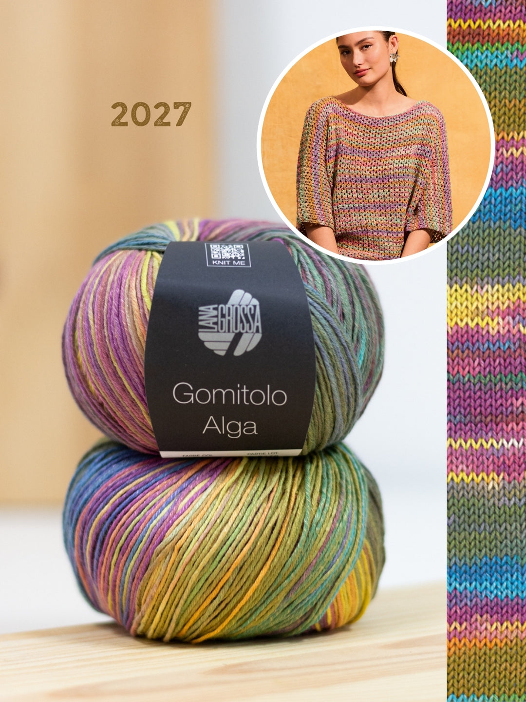 Breipakket Gomitolo Alga shirt in kantpatroon