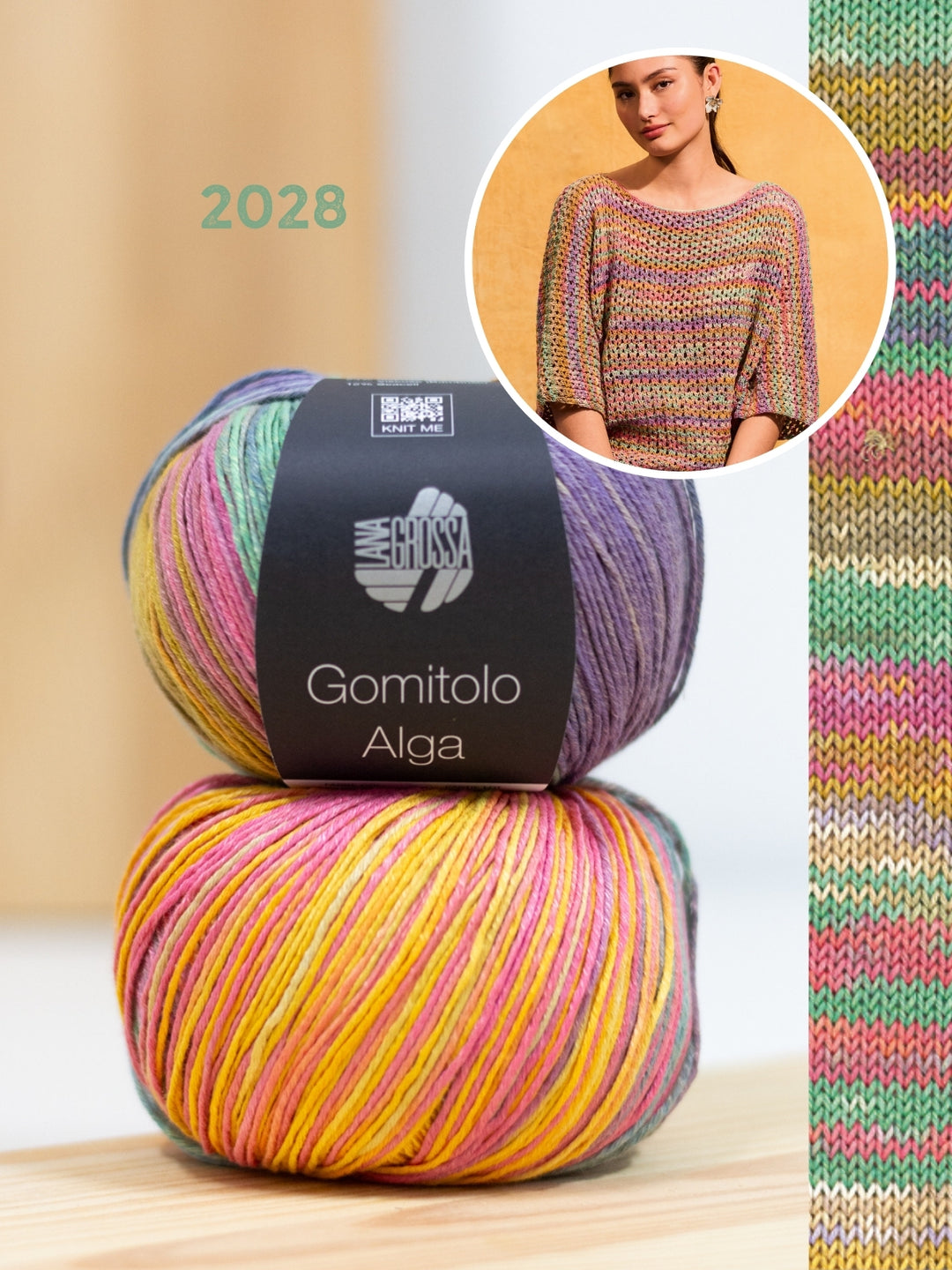 Breipakket Gomitolo Alga shirt in kantpatroon