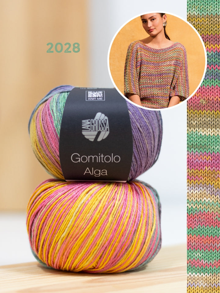 Breipakket Gomitolo Alga shirt in kantpatroon