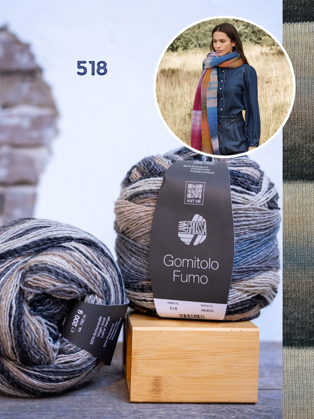 Breipakket Gomitolo rechte sjaal