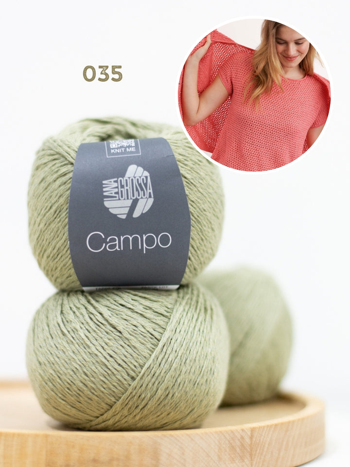 Breipakket Campo shirt in gaatjespatroon