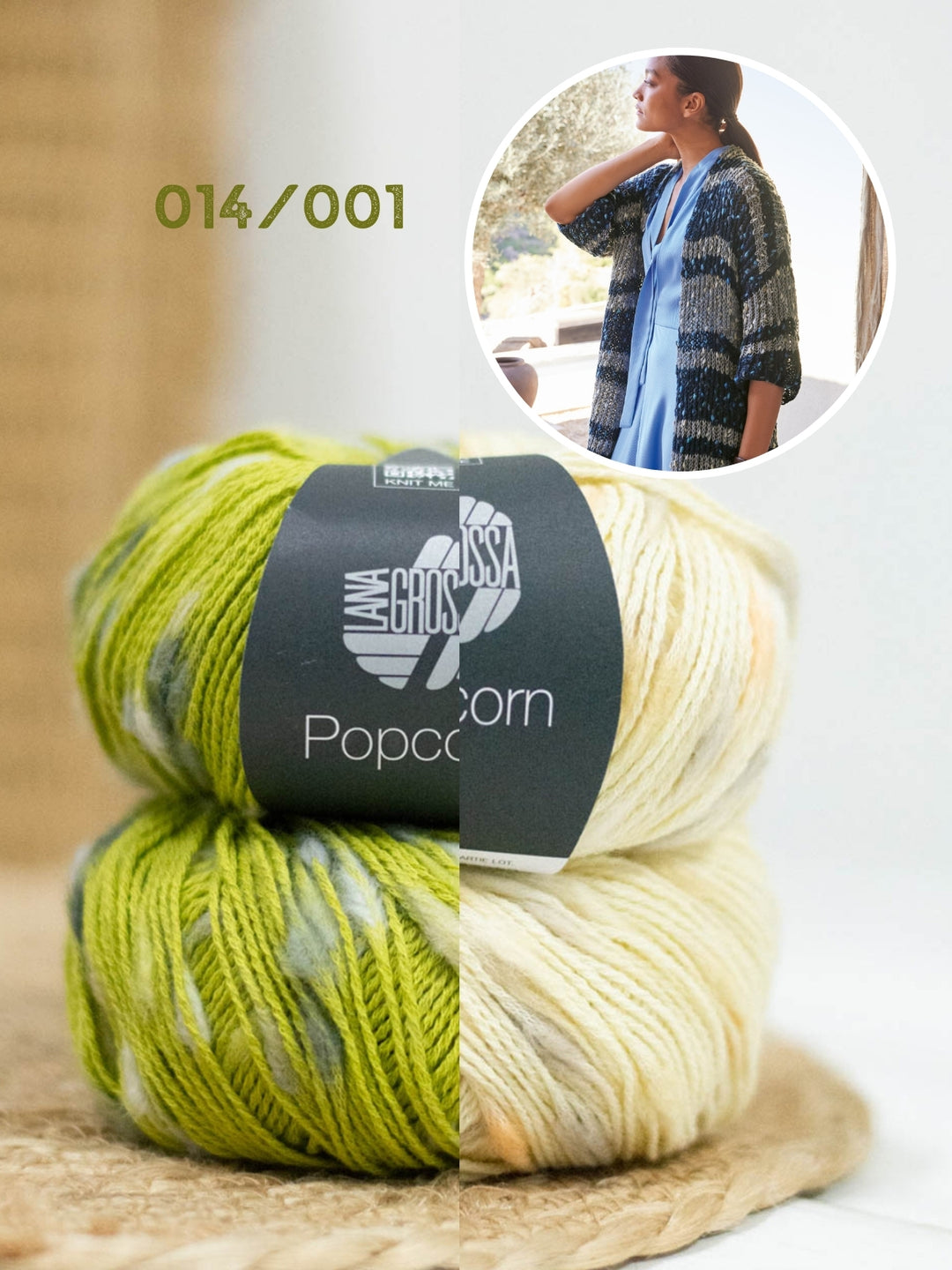 Breipakket Popcorn lang vest in patentsteek