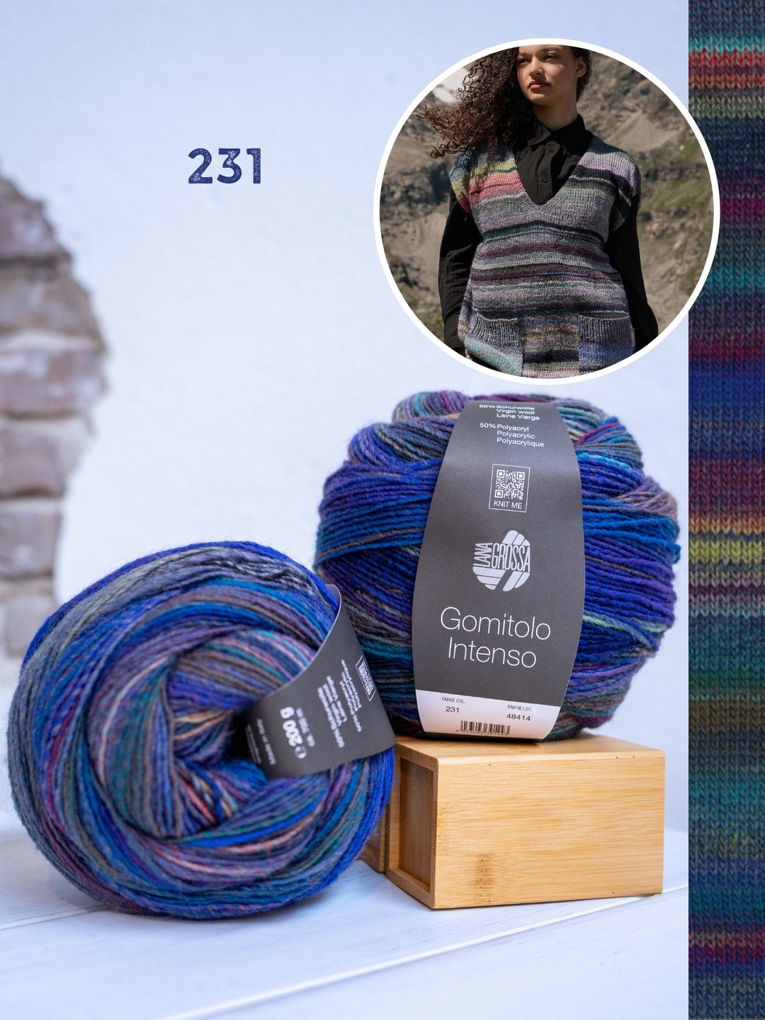 Breipakket Gomitolo Intenso top-down v-hals spencer