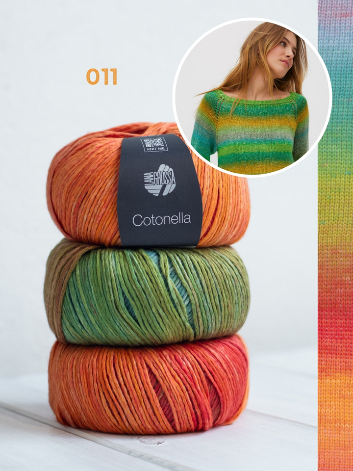 Breipakket Cotonella pullover - top-down