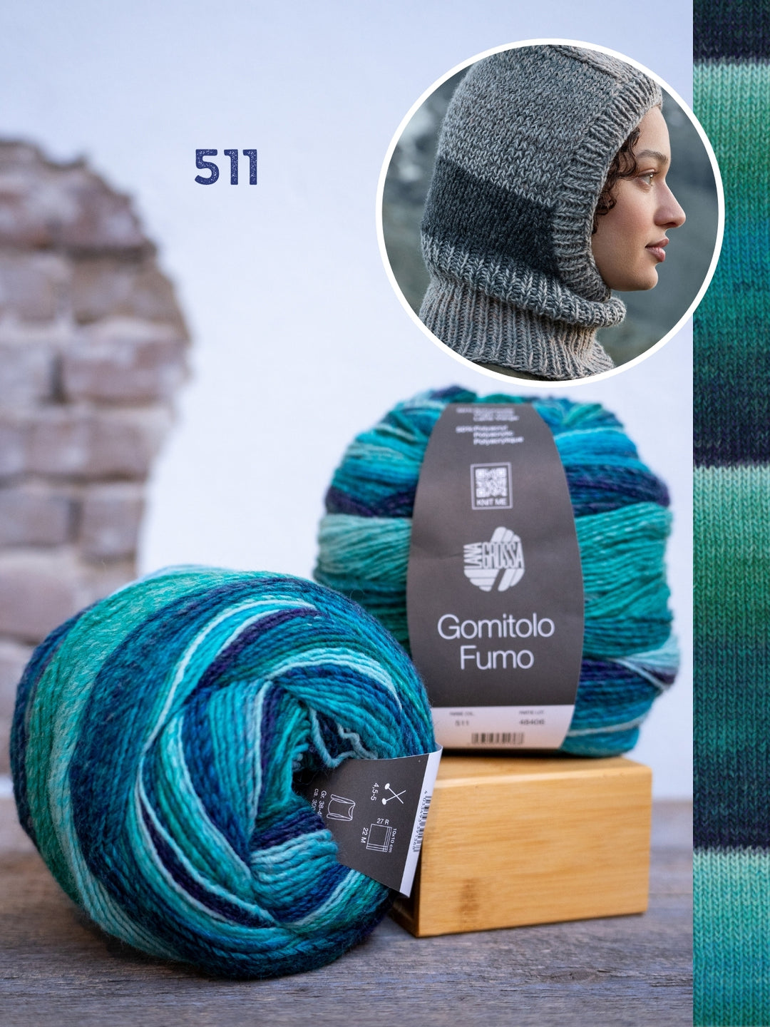 Breipakket Gomitolo Fumo balaclava