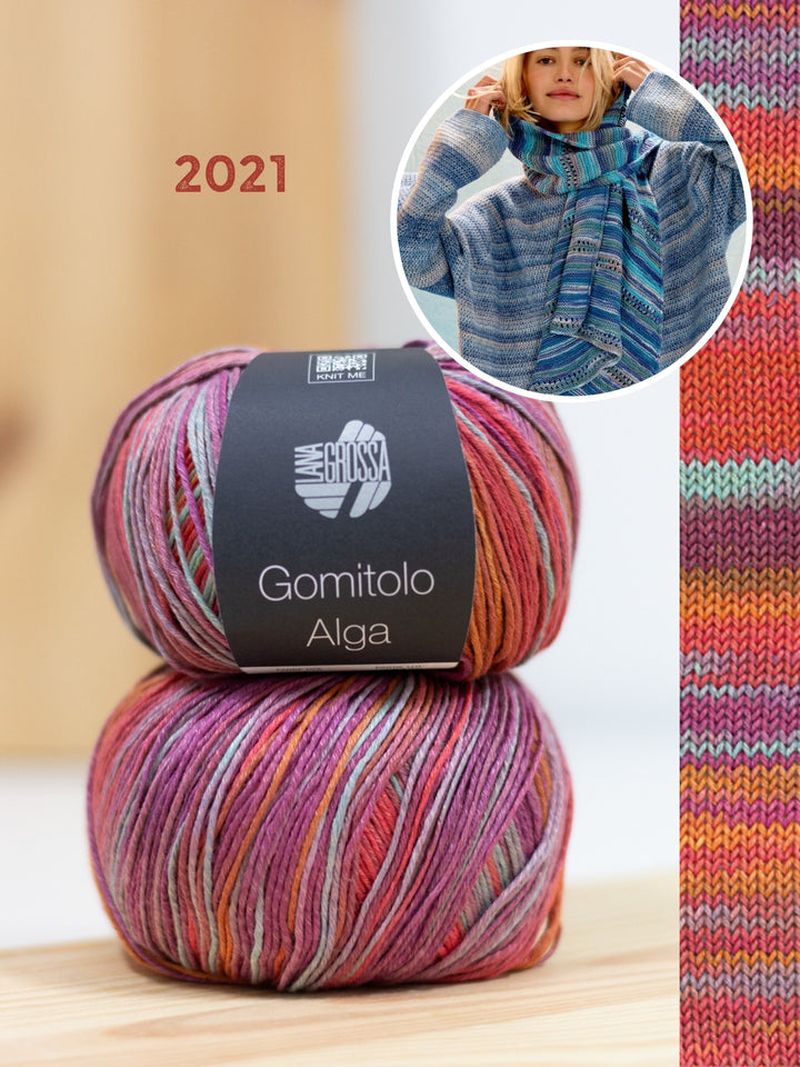 Breipakket Gomitolo Alga asymmetrische driehoekstola