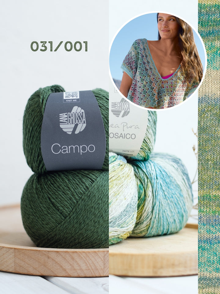 Haakpakket Campo Mosaico assymetrische top