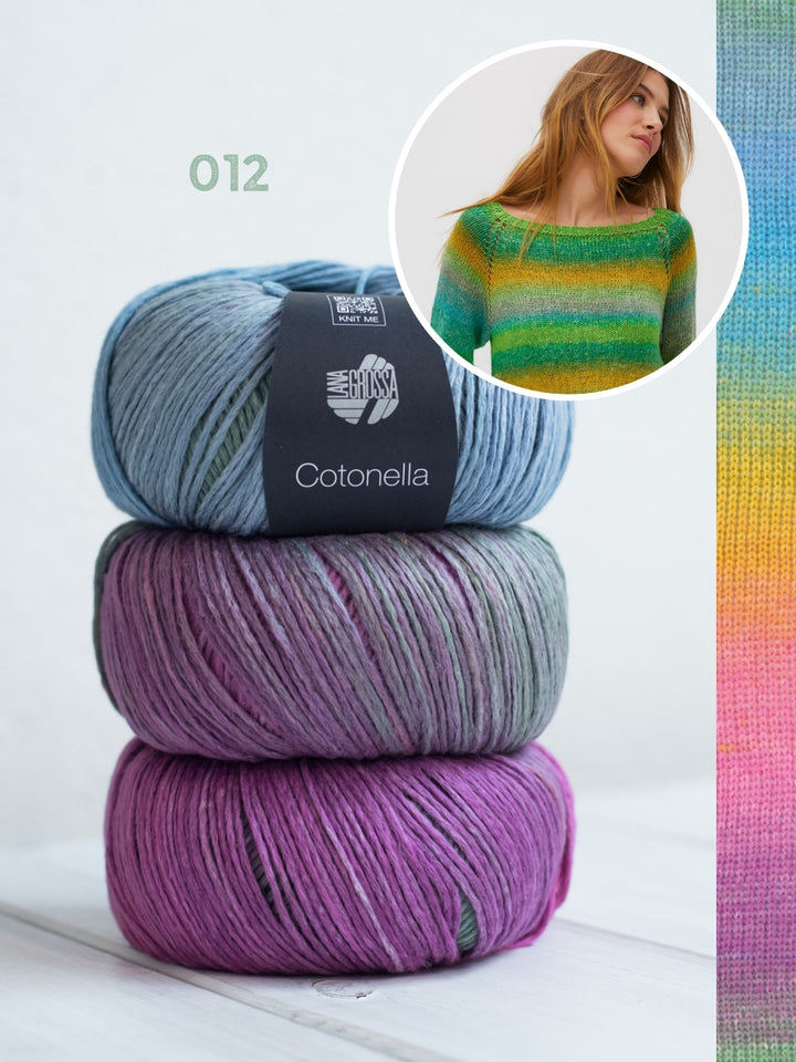 Breipakket Cotonella pullover - top-down