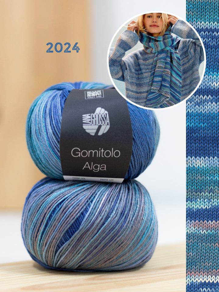 Breipakket Gomitolo Alga asymmetrische driehoekstola