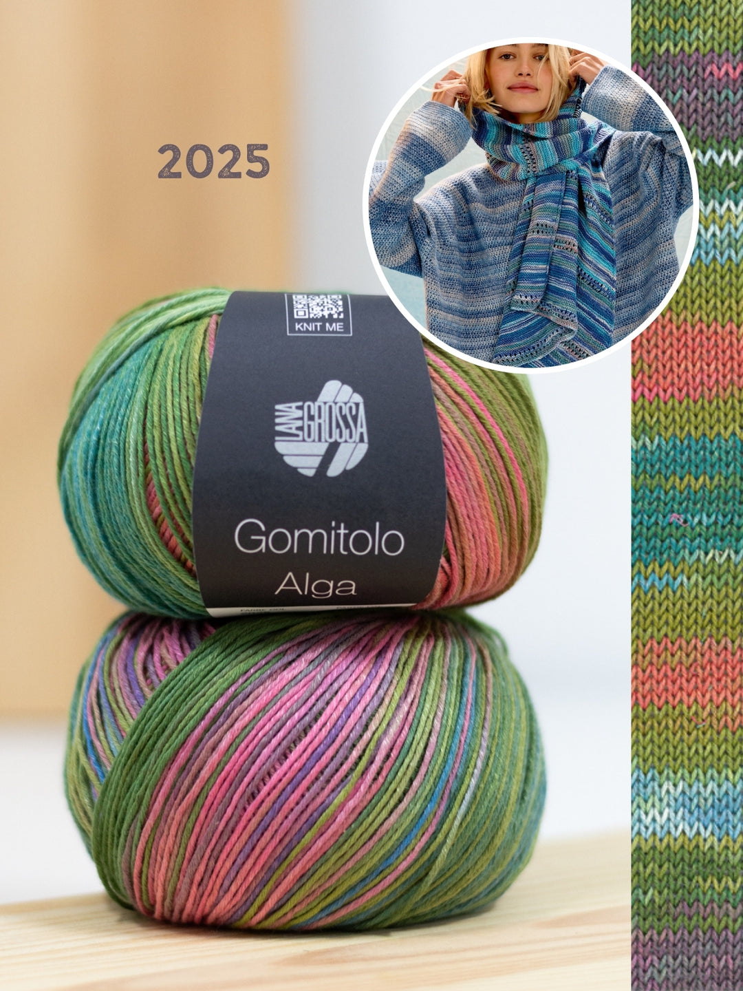 Breipakket Gomitolo Alga asymmetrische driehoekstola