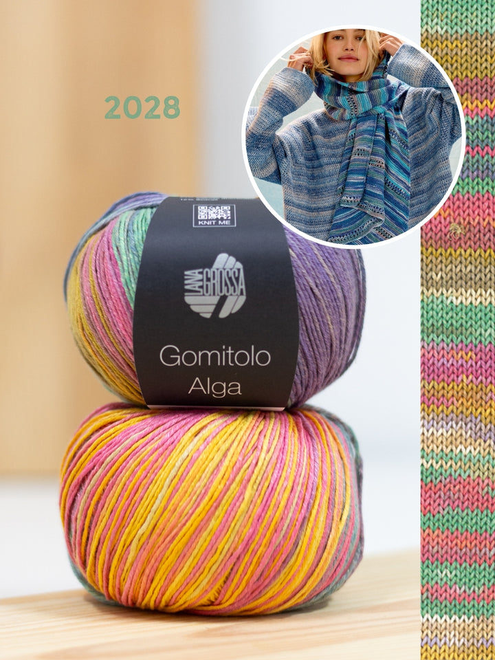 Breipakket Gomitolo Alga asymmetrische driehoekstola