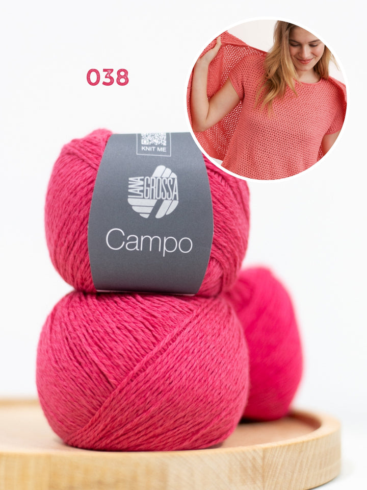Breipakket Campo shirt in gaatjespatroon