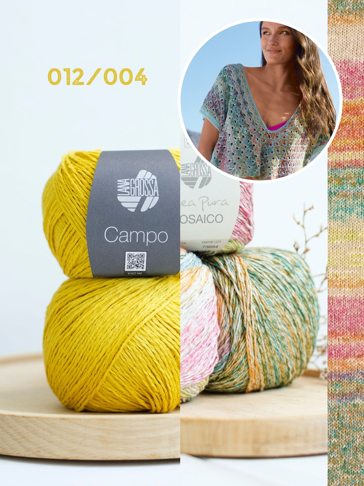 Haakpakket Campo Mosaico assymetrische top