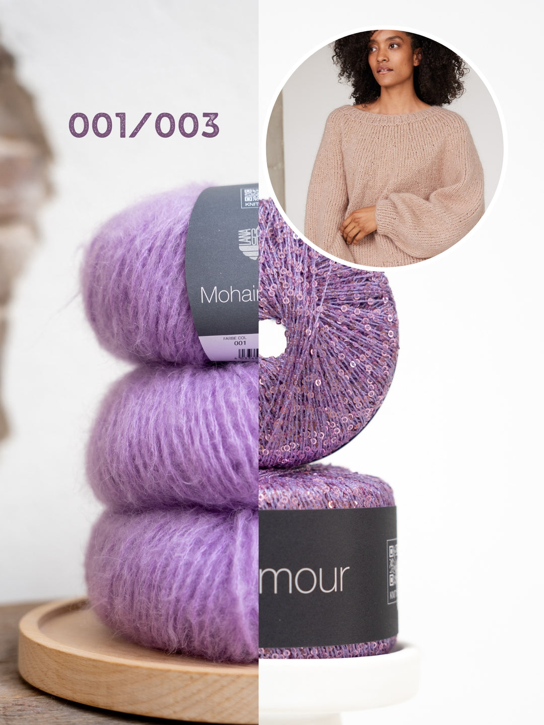 Breipakket Mohair Di Gio Glamour top-down trui