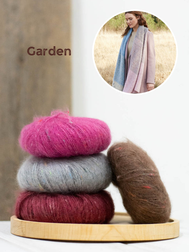 Breipakket Natural Superkid Tweed colorblock sjaal